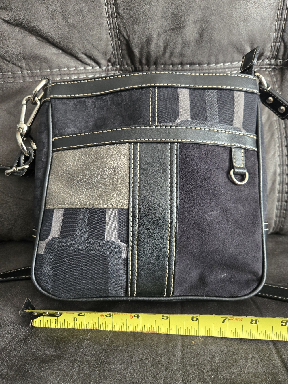 Nine West Black Patchwork Crossbody Bag